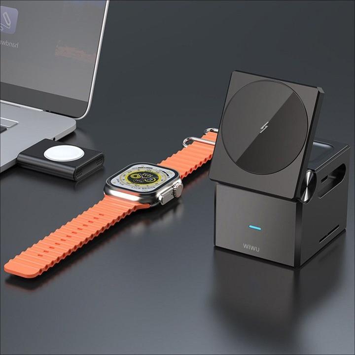 Produktbild Wiwu Wireless charger - Foldable Wireless Charger 3in1 Wi-W030 15W (15 W)