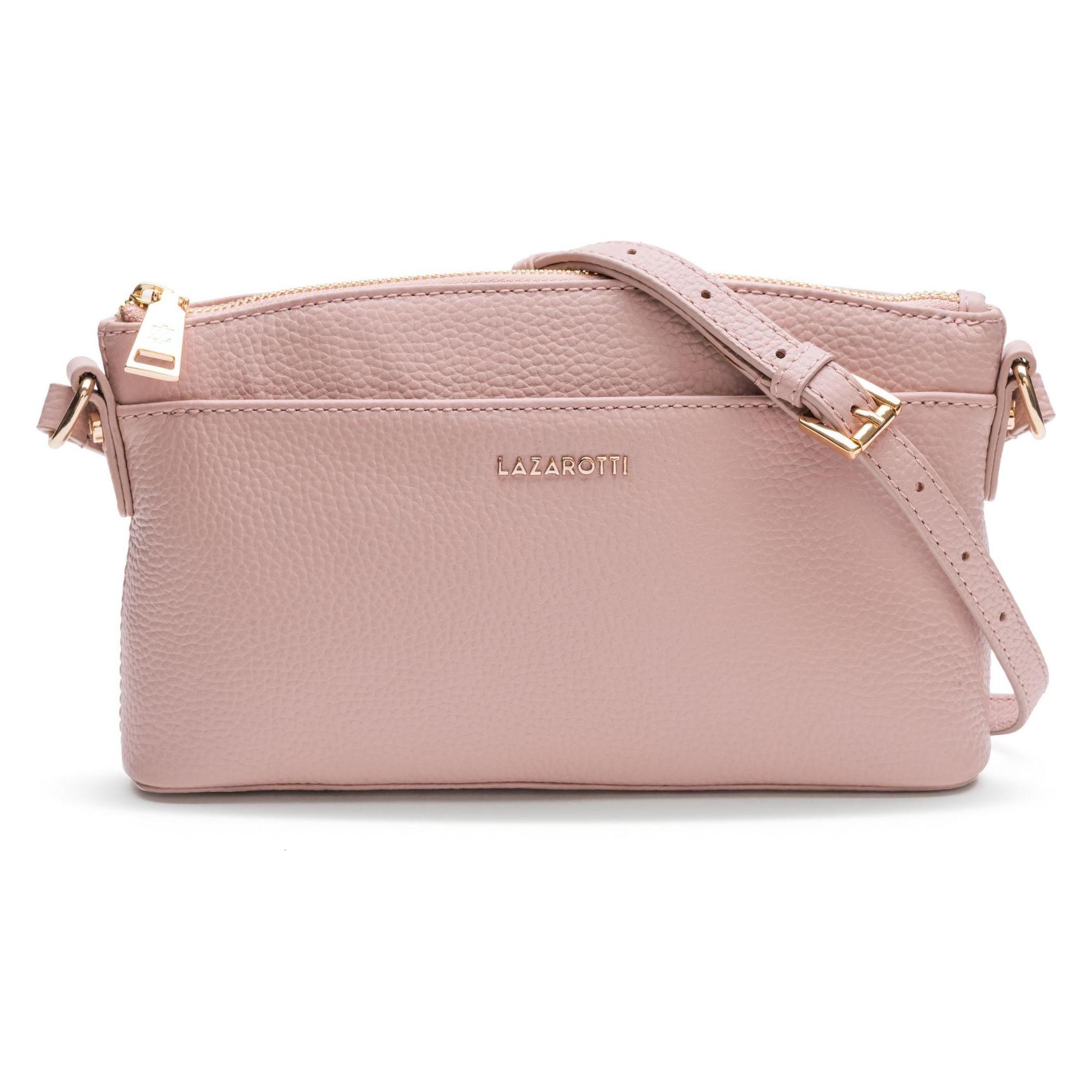 Lazarotti, Handtasche, Bologna Leather Umhängetasche Leder 24 Cm, Rosa