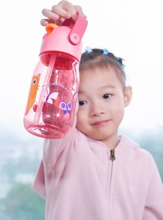 Produktbild ZOKU Kindertrinkflasche Flip Straw Pink