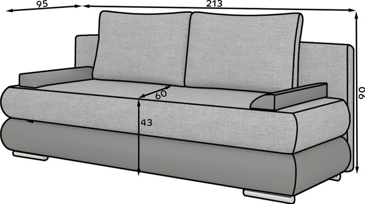 Actual product image ELTAP Milo (3-seater, Sofa bed)