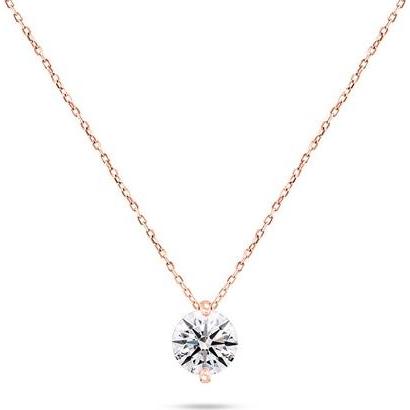 Brilio, Halsschmuck, Silver - Sparkling bronze necklace with zircon NCL68R