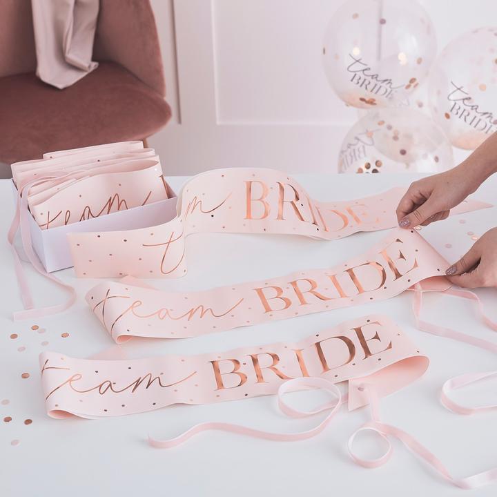 Image du produit Ginger Ray Écharpe Team Bride or rose (6 pcs)