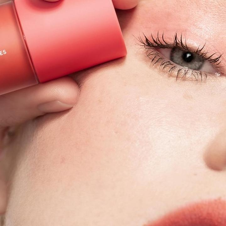 Actual product image 3INA MAKEUP The No-Rules Cream 232 Coral Red Liquid Blush Matte with Sweet Almond Oil Vegan Cruelty (Coral Red)