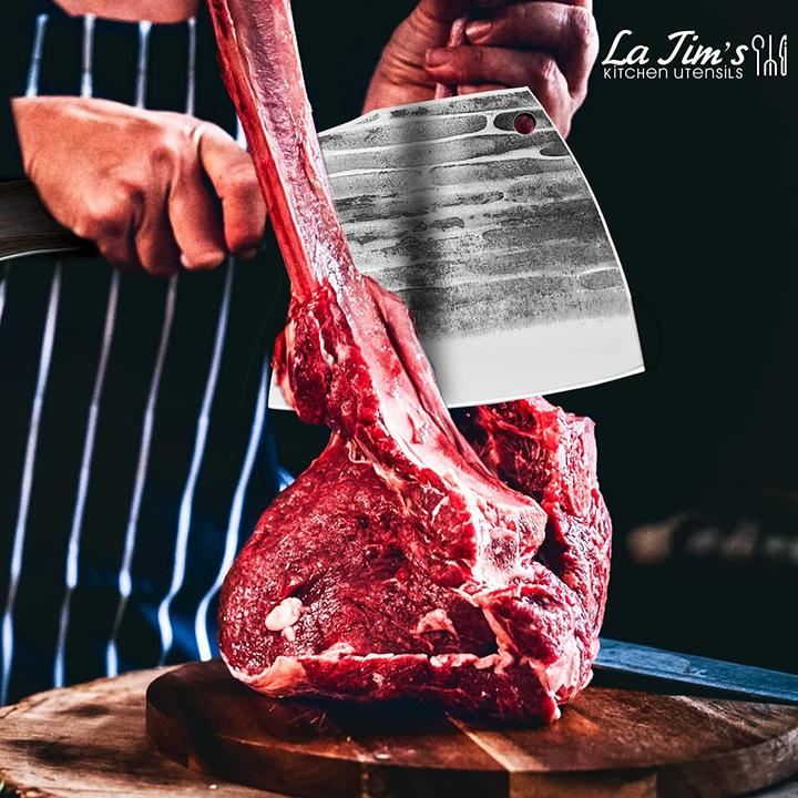 Actual product image La tim's Cleaver with solid wood handle (16.20 cm)