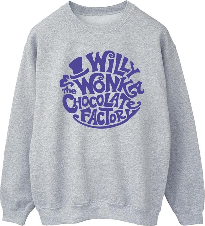 Actual product image Willy Wonka & the Chocolate Factory Mens Typed Logo Sweatshirt (XXL)