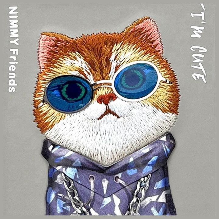 Immagine prodotto Nimmy case iPhone 15 Pro Max 6.7" gray Glasses Cool Cat (Apple iPhone 15 Pro Max)
