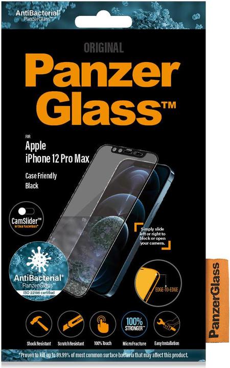 Actual product image PanzerGlass Case Friendly Black AB (1 Piece, Apple iPhone 12 Pro Max)
