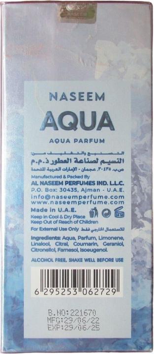 Immagine prodotto Naseem NASSEM Aqua Parfum Per Unisex 80ml Vapo (Eau de parfum, 80 ml)
