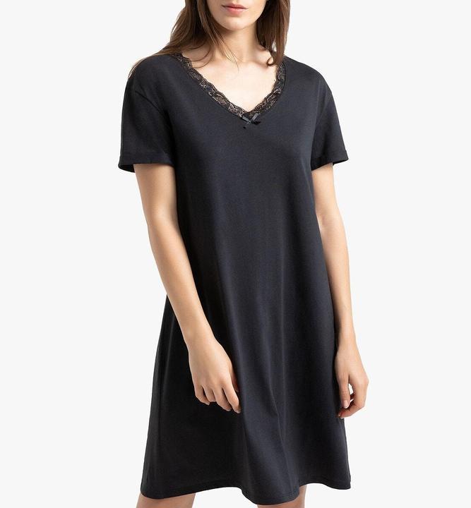 La Redoute Collections Chemise de nuit à manches courtes (48)