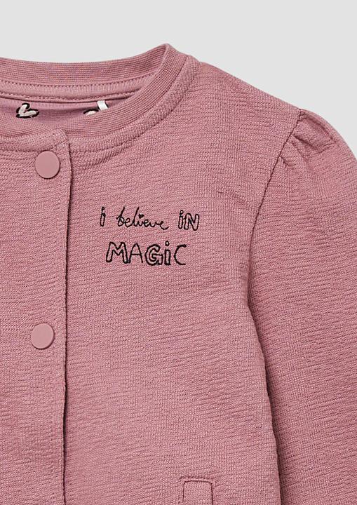 Produktbild s.Oliver Sweatshirt Jacke Strukturierte Sweatjacke mit Stickerei (92)