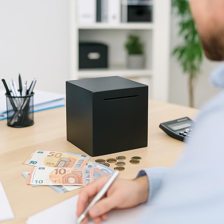 Productafbeelding Relaxdays Spardose nicht zum Öffnen (15 x 15 x 15 cm)