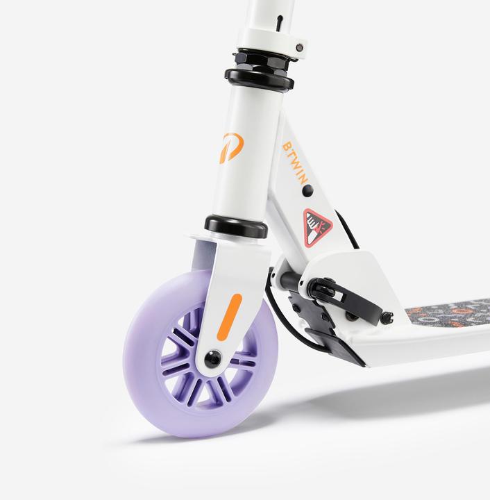 Produktbild Oxelo Scooter Tretroller Kinder mit Bremse - Play 5 weiss/violett