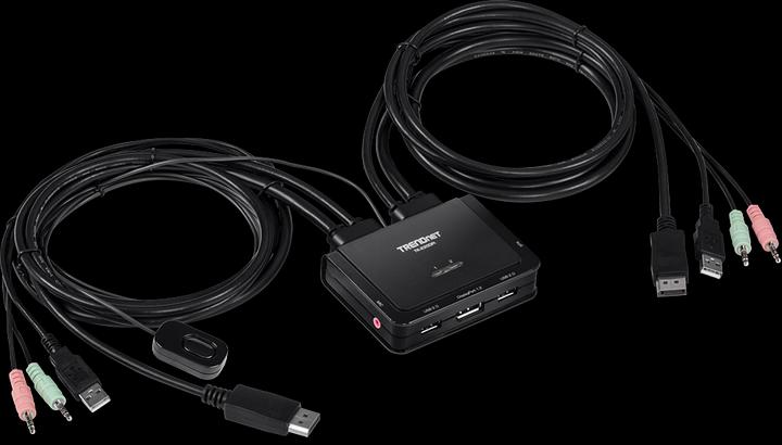 Immagine prodotto Trendnet Switch tastiera/video/mouse (KVM) TK-220DPI Nero