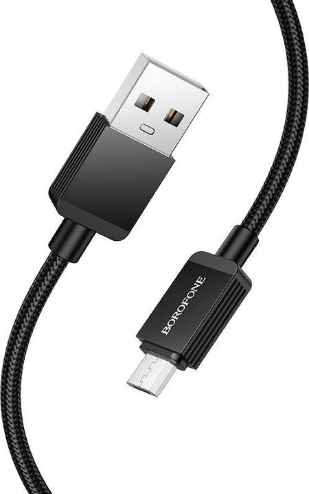 Produktbild Borofone Kabel BX120 Placer - USB auf Micro USB - 2,4A 1 Meter schwarz (1 m, 18 W)