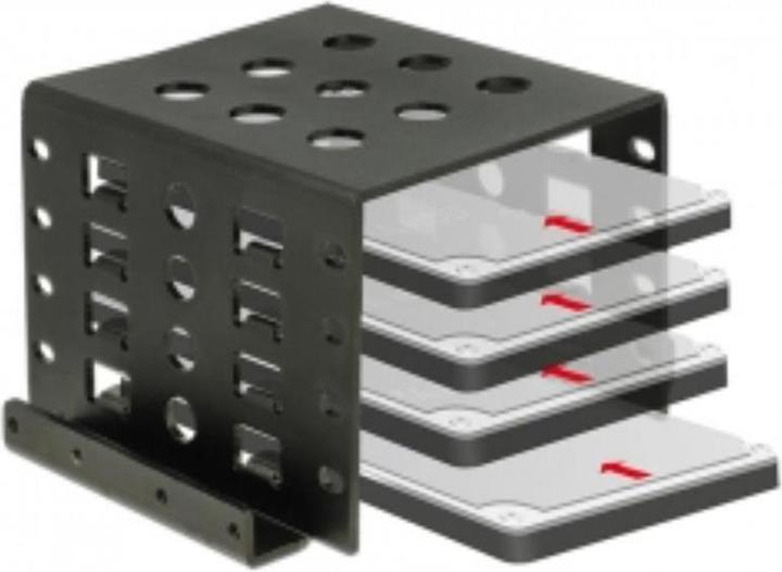 Produktbild Delock HDD Einbausatz, 4x 2.5" HDD in 3.5"