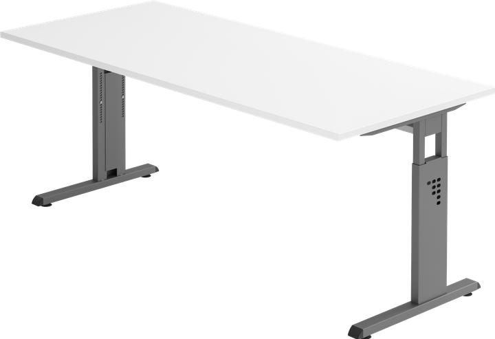 Image du produit Hammerbacher Bureau pied C 180x80cm blanc/graphite