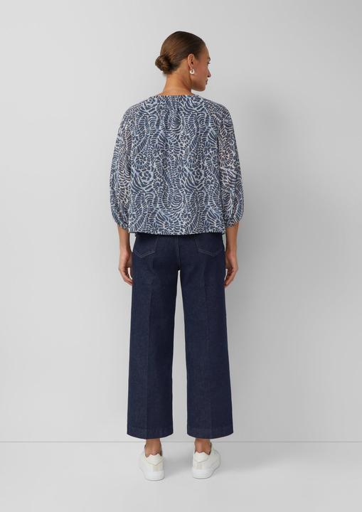 Immagine prodotto s.Oliver Bluse Chiffon-Bluse mit 3/4-Ärmeln und All-over-Print (46)