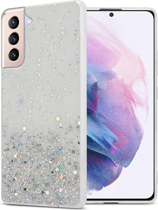 Actual product image Cadorabo TPU cover sparkling glitter (Samsung Galaxy S21+)