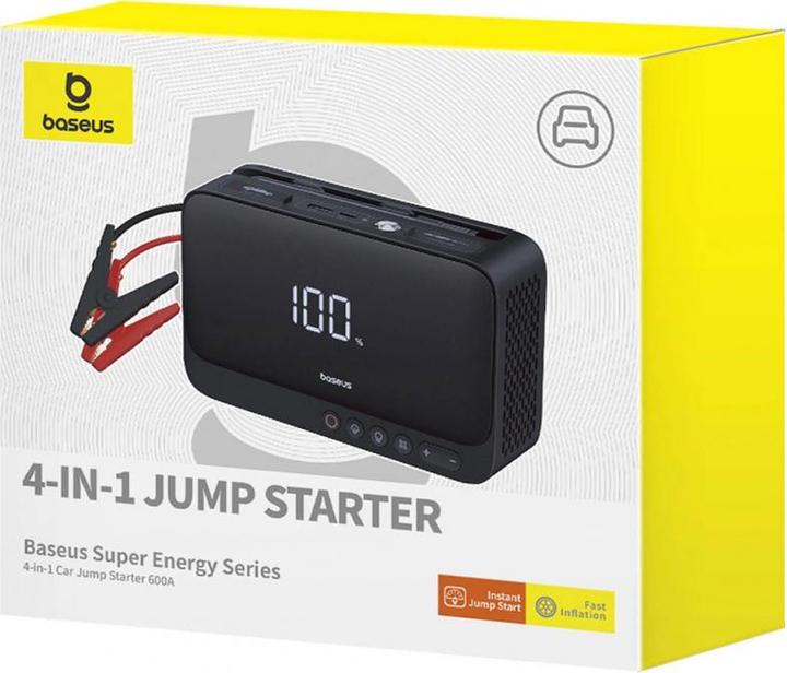 Image du produit Baseus Super Energy Car Jump Starter, 600A czarny (600 A, 3000 mAh)