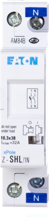 Actual product image Eaton Cylindrical fuse switch-disconnector 1+N 10x38mm Z-SHL