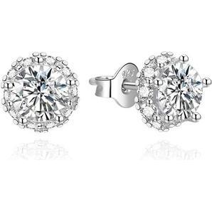 Agato, Ohrringe, Elegant silver earrings with zircons AGUP3476