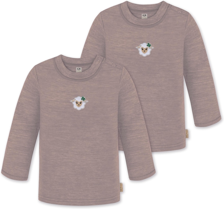 Produktbild Normani 2er Pack Baby Merino Longsleeve „Taupo" - 9465 (86)