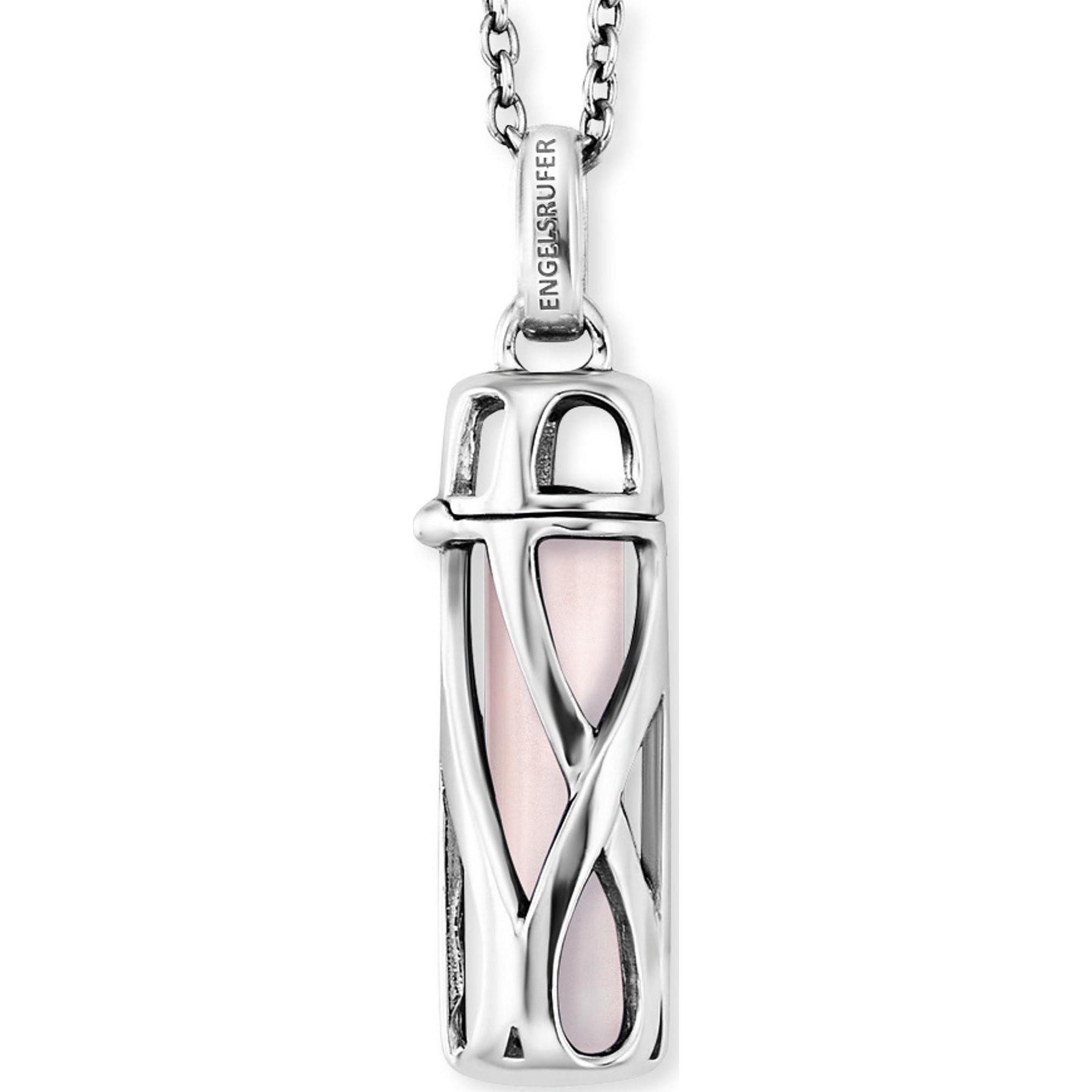 Thumbnail - Engelsrufer, Halsschmuck, Halskette Healing Stone Rosenquarz, (925er Silber, 50 cm)