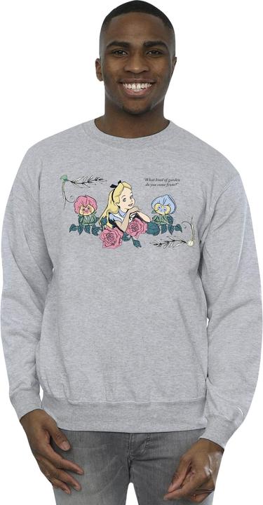 Actual product image Disney Mens Alice In Wonderland What Kind Of Garden Sweatshirt (XL)