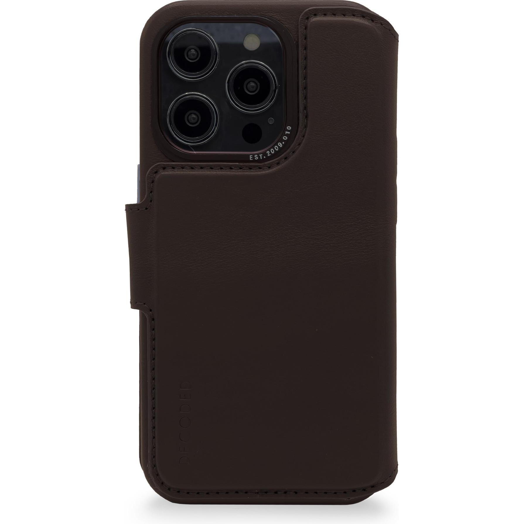 Decoded Leather MagSafe Modu Wallet (Apple iPhone 14 Pro), Smartphone Hülle, Braun