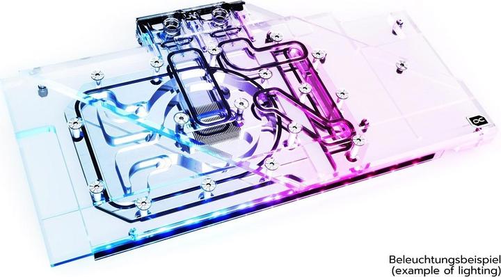 Actual product image Alphacool Ice Block Aurora GPX-A Radeon RX 6800/6800XT ROG Strix/TUF with Backplate - Acrylic + Nickel