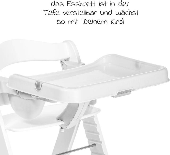 Actual product image Hauck Highchairs Highchair Alpha Plus White in economy set incl. seat cushion (Stair high chair)