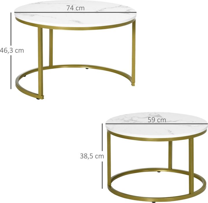 Image du produit Homcom Ensemble de tables basses