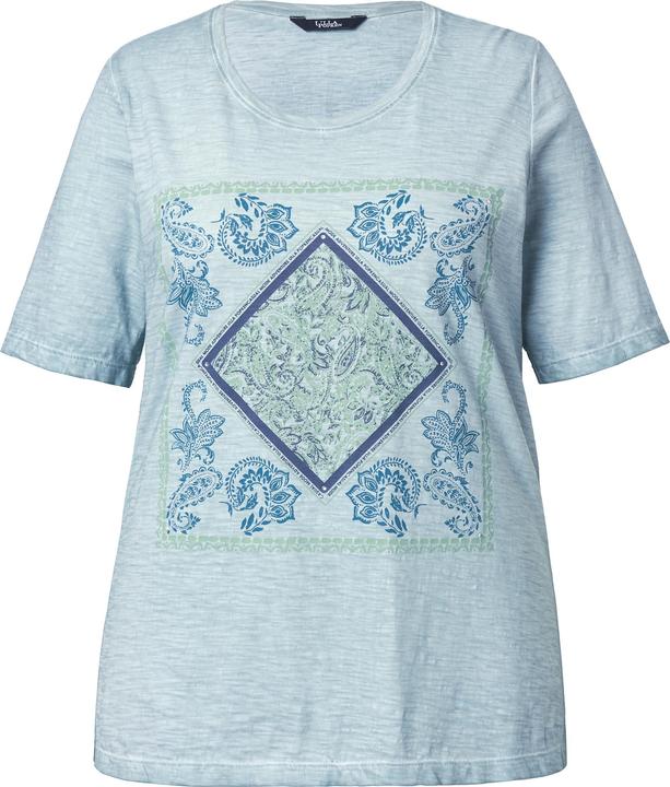 Immagine prodotto Ulla Popken T-shirt classica con brillantini, scollo a girocollo e mezze maniche (46, 48)