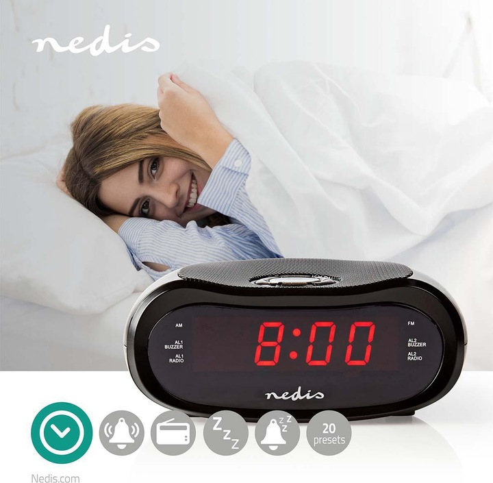 Produktbild Nedis Digital-Wecker-Radio