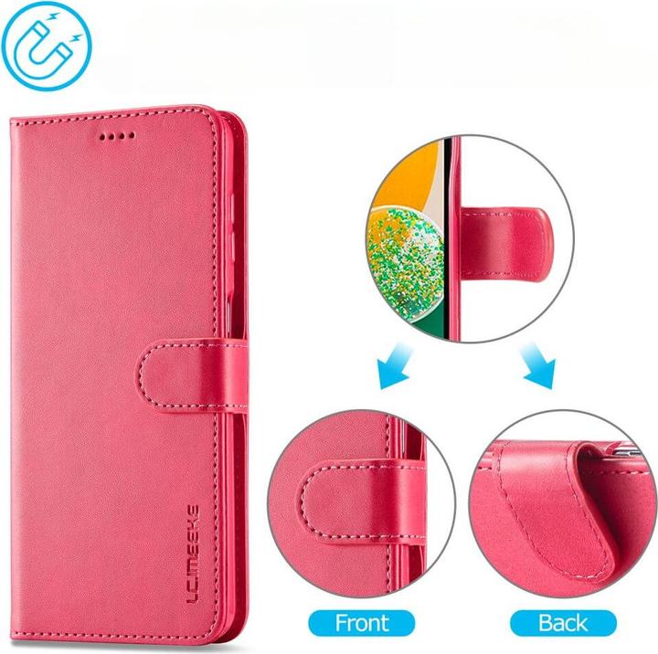 Actual product image LC.Imeeke Galaxy A15 - Leather case pink (Samsung Galaxy A15)