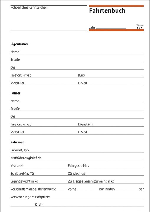 Produktbild Sigel Fahrtenbuch Papierformat: DIN A5 Farbe des Einbandes: grün (32 x)
