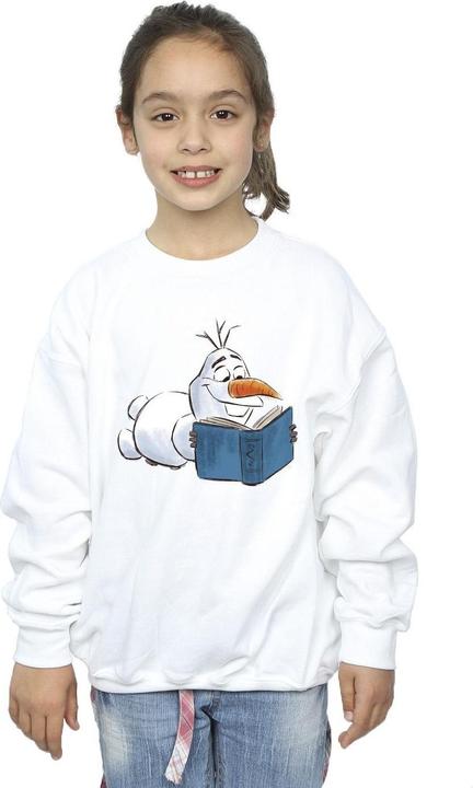 Actual product image Disney Girls Frozen Olaf Reading Sweatshirt (116)