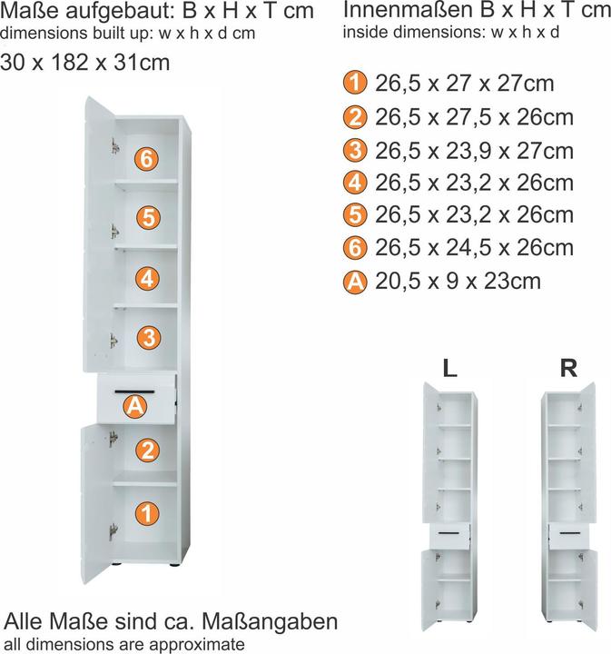 Produktbild Trendteam Skin Gloss (30 x 31 x 182 cm)