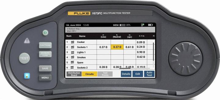 Produktbild Fluke Multifunktions-Installationstester 1673FC IT/DK