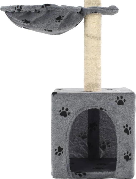 Actual product image vidaXL Kratzbaum (105 cm, Grey with paw pattern)
