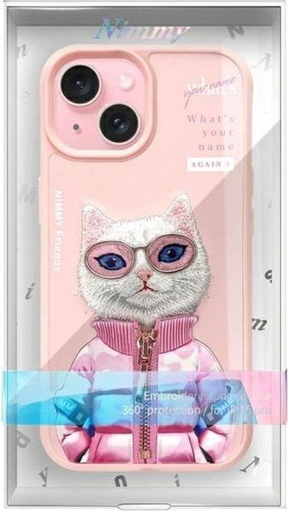 Actual product image GCS Nimmy case iPhone 15 6.1" pink Cool&Cute 2.0 Cat (Apple iPhone 15)