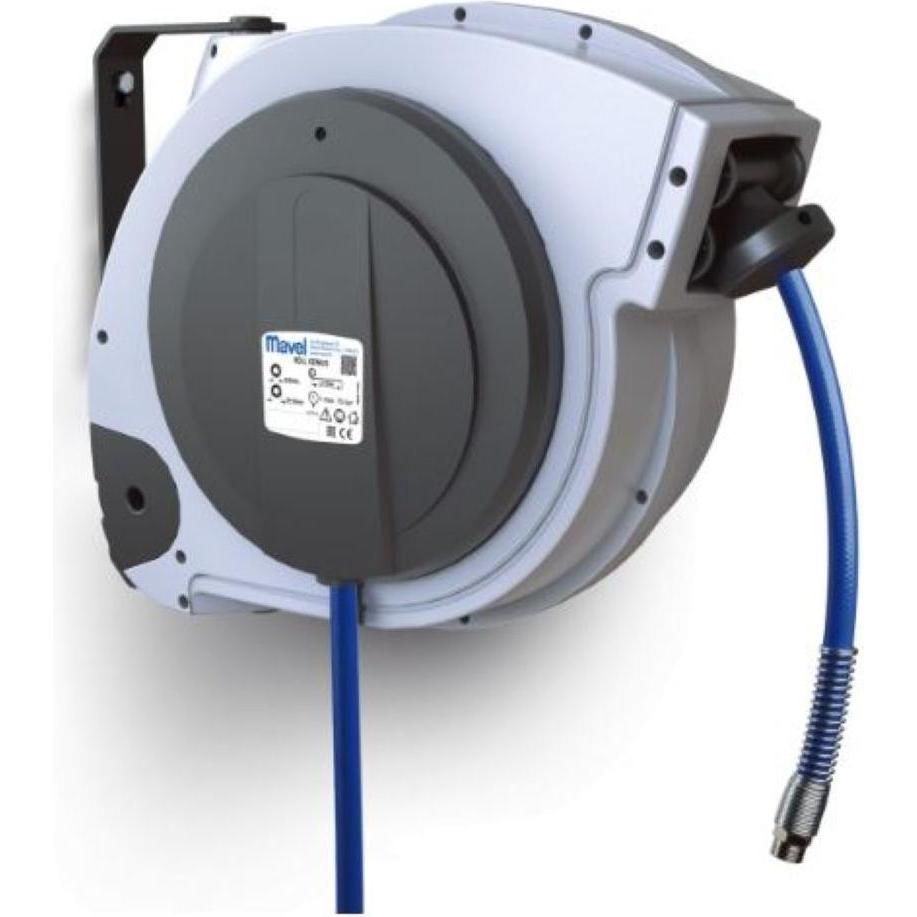 Contimac, Deposito per tubi da giardino, 568884100 Roll Genius Air Schlauchaufroller 15m (Luft/Wasser) - 15bar - 8mm + SLOWMOTION (15 m)