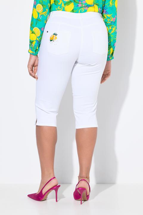 Produktbild Miamoda 3/4-Caprijeans Carrie, Zitronen-Stickerei, Glitzersteinchen (56)