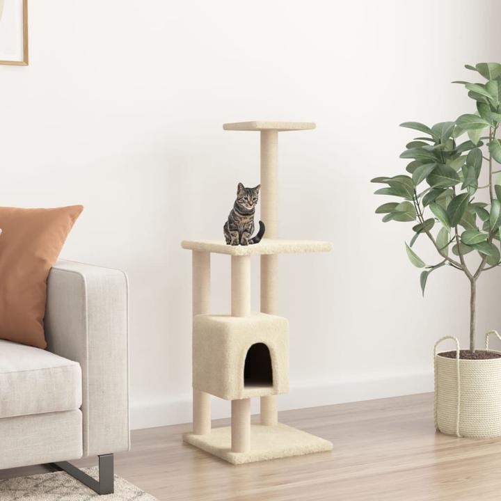 Produktbild vidaXL Katzenbaum (104 cm, Creme)