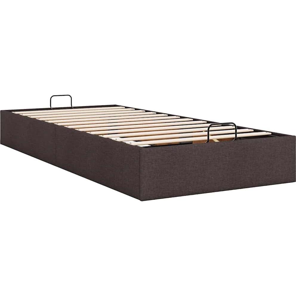 VidaXL, Bett, Ottoman-Bett ohne Matratze Dunkelbraun 80x200 cm Stoff (80 x 200 cm)