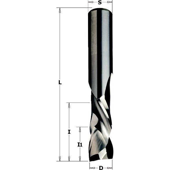 CMT 190.080.11 HWM Wendelnut 8 mm Z2+2-Schaft 8 mm mit Spirale abwechselnd positiv und negativ (190.080.11)