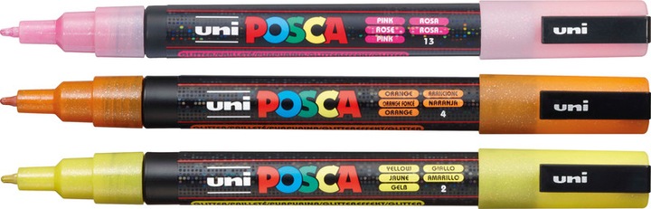 Actual product image Posca Marker PC-3M round tip (Glitter Orange, 1.30 mm, 1 x)