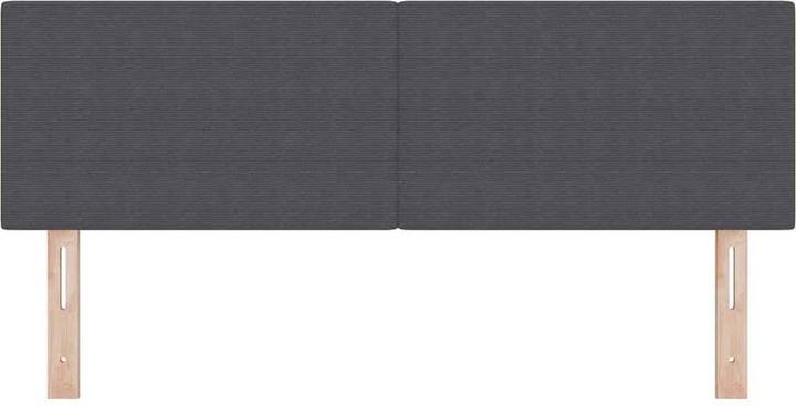 Image du produit vidaXL Tête de lit LED Gris foncé uni 80 cm Tissu velours côtelé (160 x 5 x 88 cm)