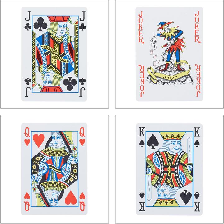 Immagine prodotto Relaxdays Carte da poker (Tedesco, Francese, Italiano, Inglese)