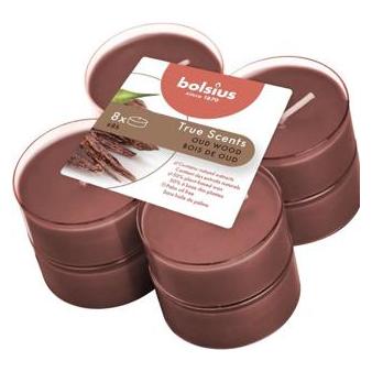Bolsius, Kaarsen, Maxilichten Oud Hout 8 St. Clearcup Echte Geuren